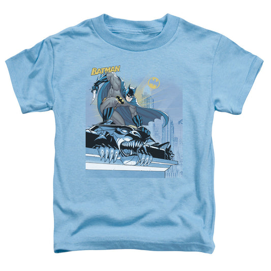 Batman Two Gotham Gargoyles Toddler Kids Youth T Shirt Carolina Blue Officially Licensed