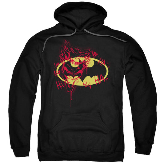 Batman Joker Graffiti Mens Hoodie Black Officially Licensed