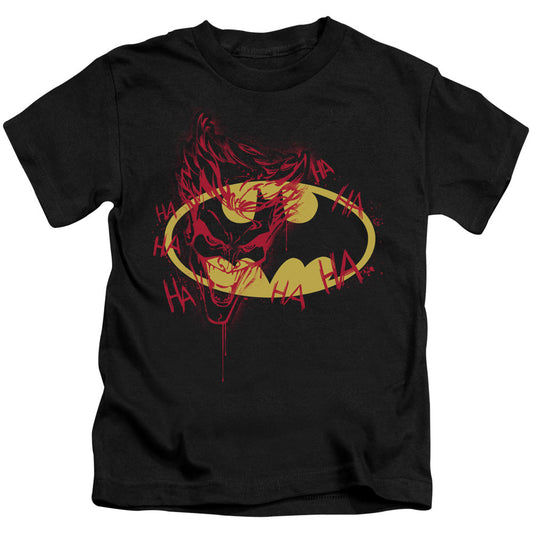 Batman Joker Graffiti Juvenile Kids Youth T Shirt Black Officially Licensed