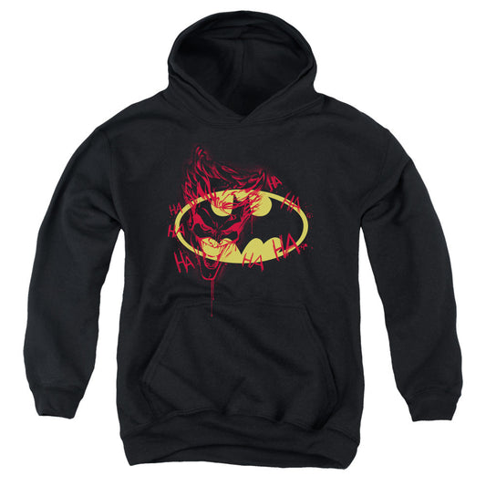 Batman Joker Graffiti Kids Youth Hoodie Black Officially Licensed