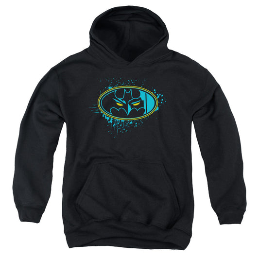 Batman Eyes In The Darkness Kids Youth Hoodie Black Officially Licensed