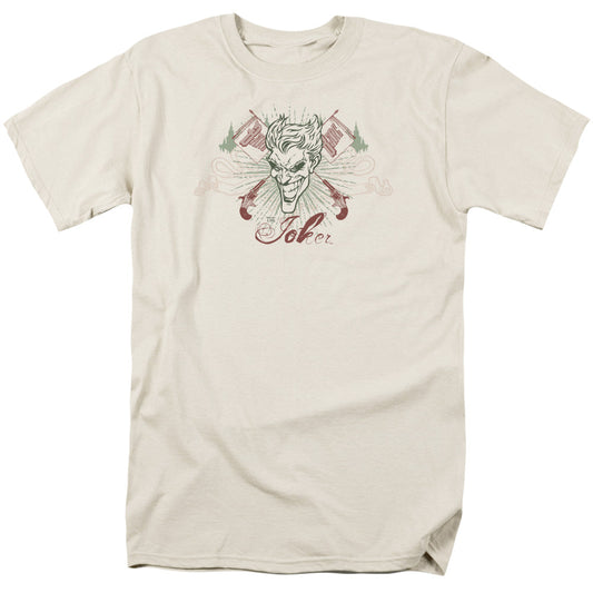 Batman The Jokes On You Mens T Shirt Cream Officially Licensed