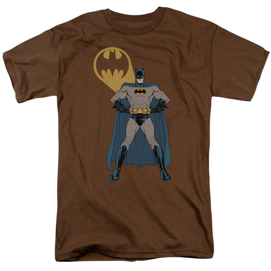 Batman Arms Akimbo Bats Mens T Shirt Coffee Officially Licensed