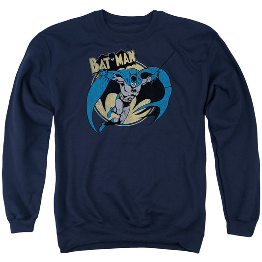 Batman Through The Night Mens Crewneck Sweatshirt Navy