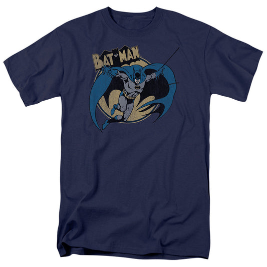 Batman Through The Night Mens T Shirt Navy Blue Officially Licensed
