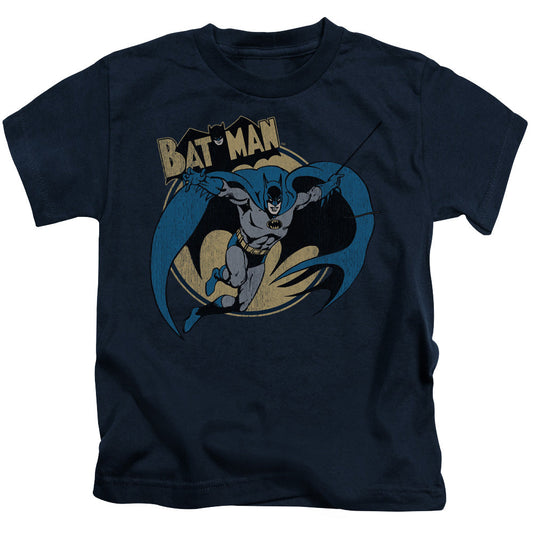 Batman Through The Night Juvenile Kids Youth T Shirt Navy Blue Officially Licensed