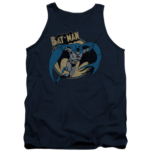 Batman Through The Night Mens Tank Top Shirt Navy Blue Officially Licensed