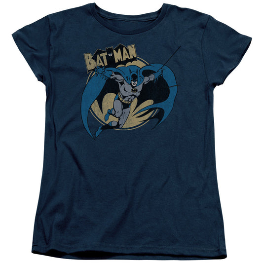Batman Through The Night Womens T Shirt Navy Blue Officially Licensed