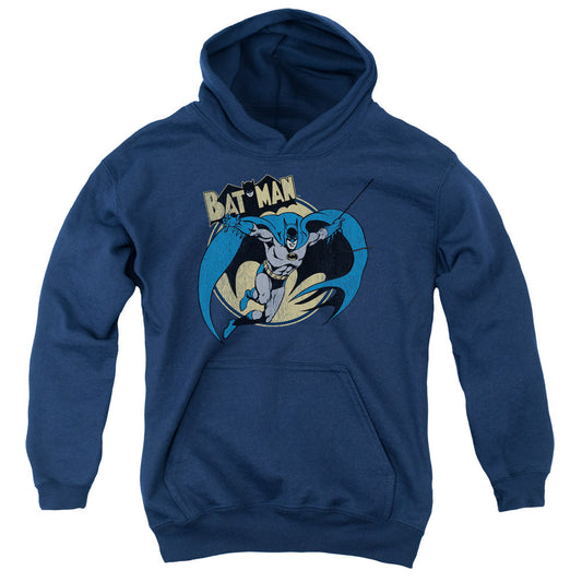 Batman Through The Night Kids Youth Hoodie Navy Blue Officially Licensed