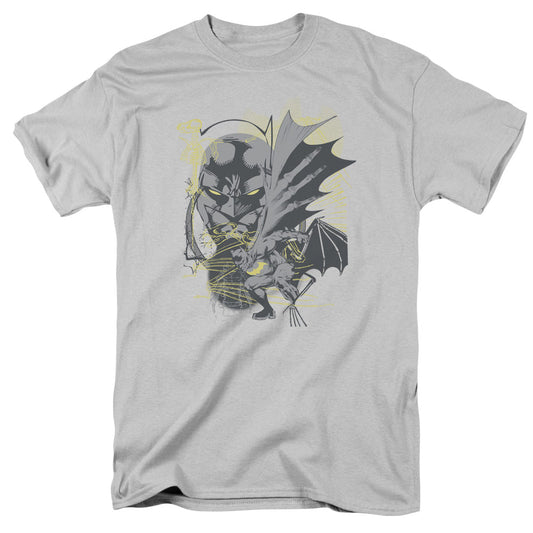 Batman Symbiotic Mens T Shirt Silver Officially Licensed