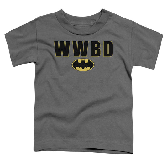 Batman Wwbd Logo Toddler Kids Youth T Shirt Charcoal Officially Licensed