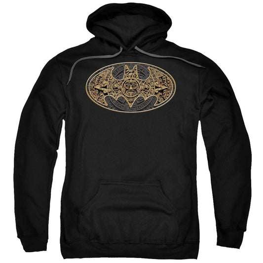 Batman Aztec Bat Logo Mens Hoodie Black Officially Licensed
