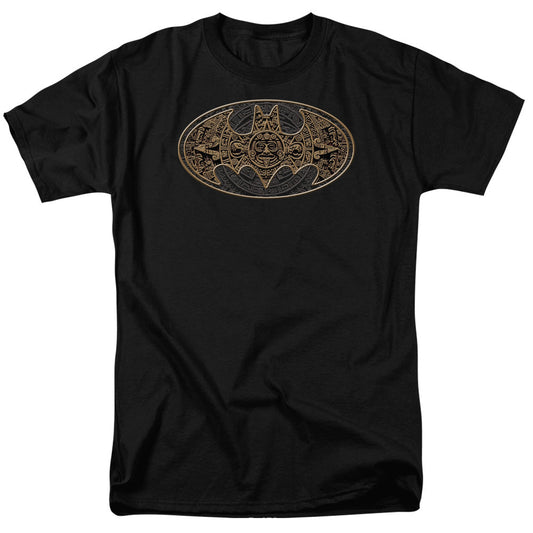 Batman Aztec Bat Logo Mens T Shirt Black Officially Licensed