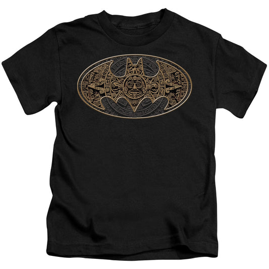 Batman Aztec Bat Logo Juvenile Kids Youth T Shirt Black Officially Licensed