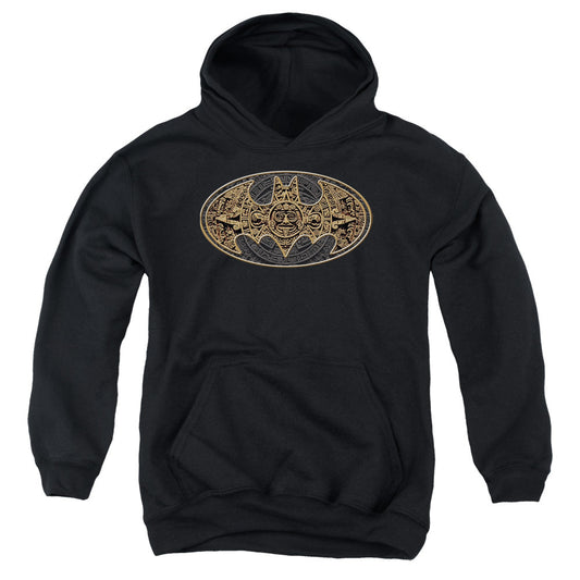 Batman Aztec Bat Logo Kids Youth Hoodie Black Officially Licensed