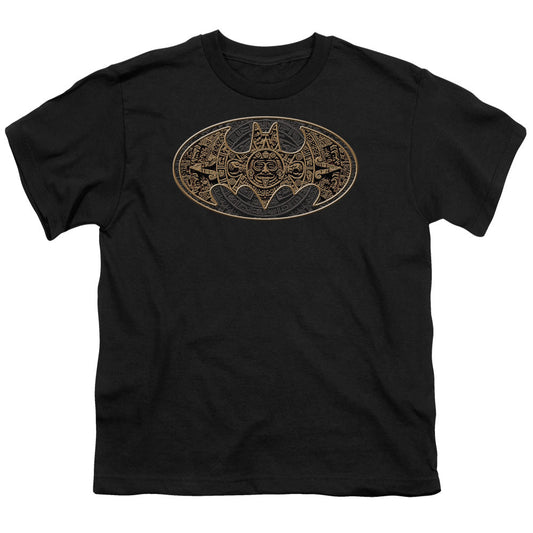Batman Aztec Bat Logo Kids Youth T Shirt Black Officially Licensed