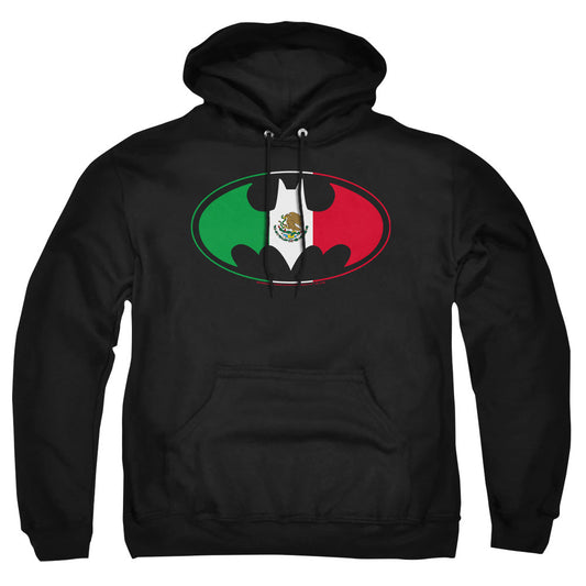 Batman Mexican Flag Shield Mens Hoodie Black Officially Licensed