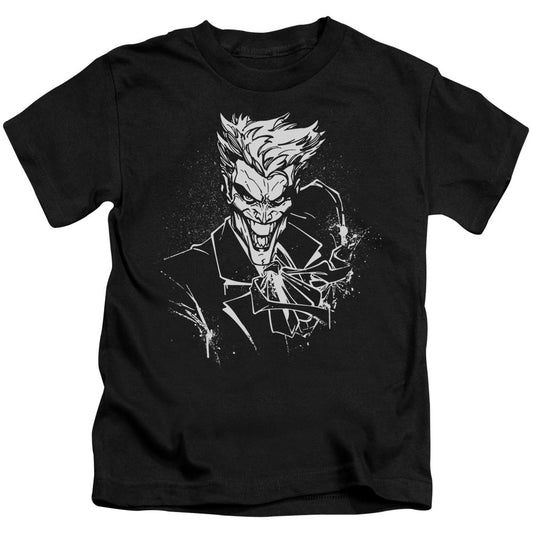 Batman Jokers Splater Ile Juvenile Kids Youth T Shirt Black Officially Licensed