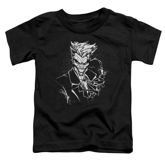 Batman Jokers Splater Ile Toddler Kids Youth T Shirt Black Officially Licensed