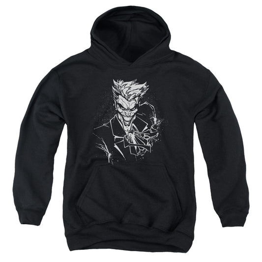 Batman Jokers Splater Ile Kids Youth Hoodie Black Officially Licensed