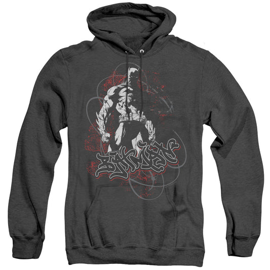 Batman Urban Gotham Heather Mens Hoodie Black Officially Licensed