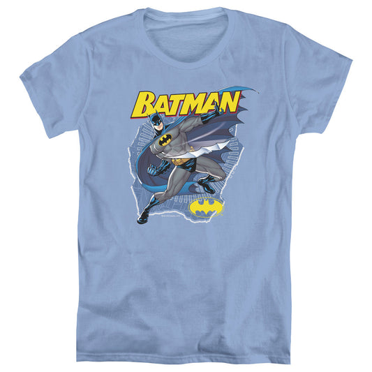 Batman Taste The Metal Womens T Shirt Carolina Blue Officially Licensed