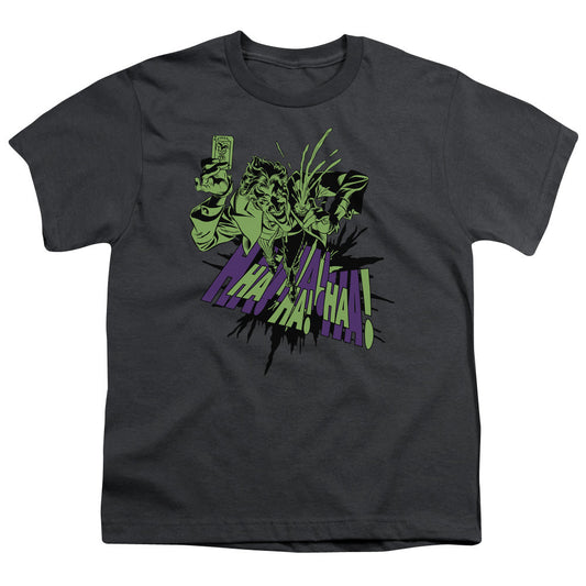 Batman Ell My Flower Kids Youth T Shirt Charcoal Officially Licensed