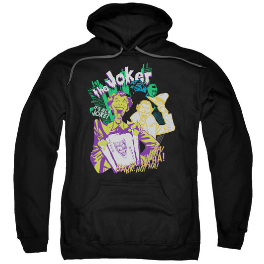 Batman It's All A Joke Mens Hoodie Black Officially Licensed