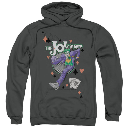 Batman Always A Joker Mens Hoodie Charcoal Officially Licensed