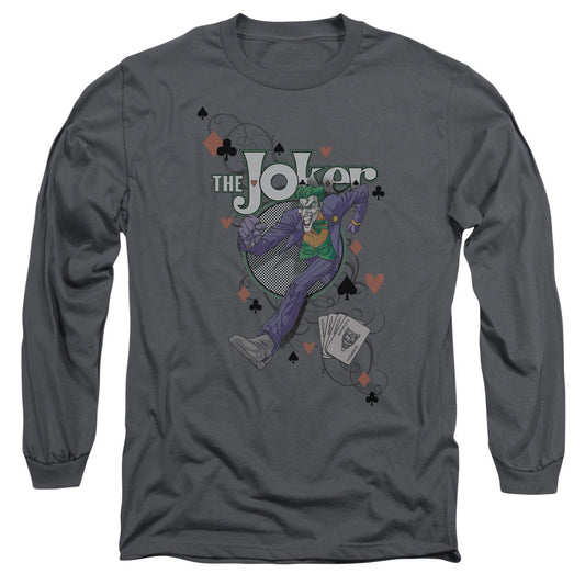 Batman Always A Joker Mens Long Sleeve Shirt Charcoal Officially Licensed