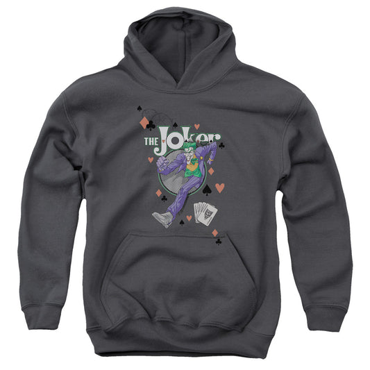 Batman Always A Joker Kids Youth Hoodie Charcoal Officially Licensed