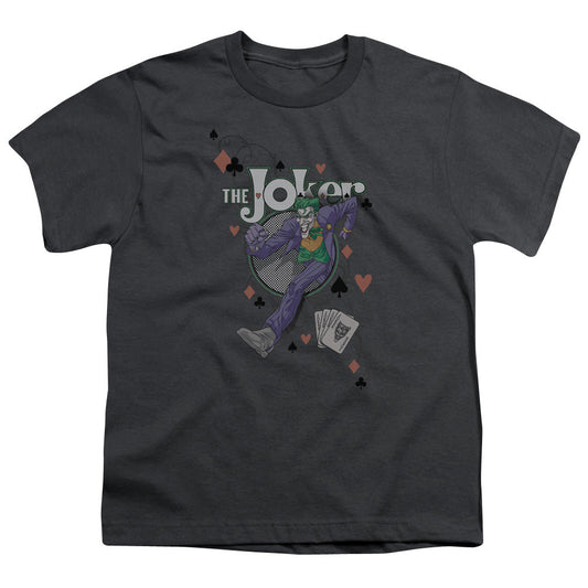 Batman Always A Joker Kids Youth T Shirt Charcoal Officially Licensed