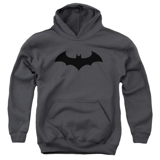 Batman Hush Logo Kids Youth Hoodie Charcoal Officially Licensed
