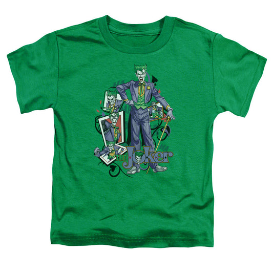 Batman Wild Cards Toddler Kids Youth T Shirt Kelly Green Officially Licensed