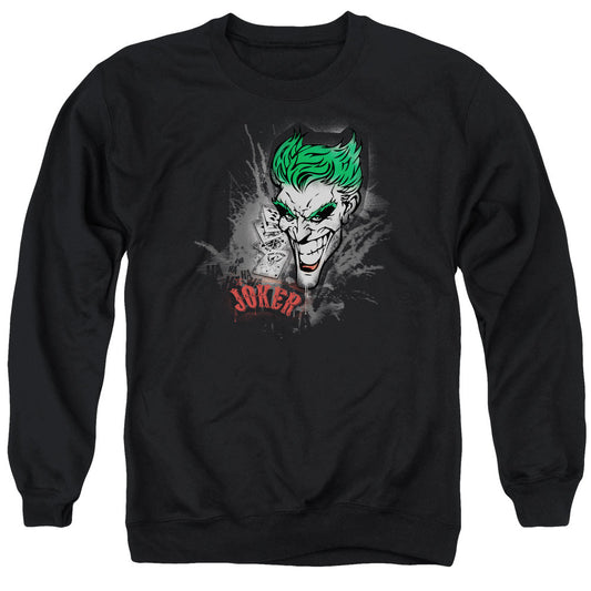 Batman Joker Sprays The City Mens Crewneck Sweatshirt Black