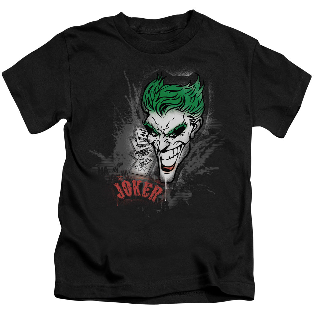 Batman Joker Sprays The City Juvenile Kids Youth T Shirt Black Officially Licensed