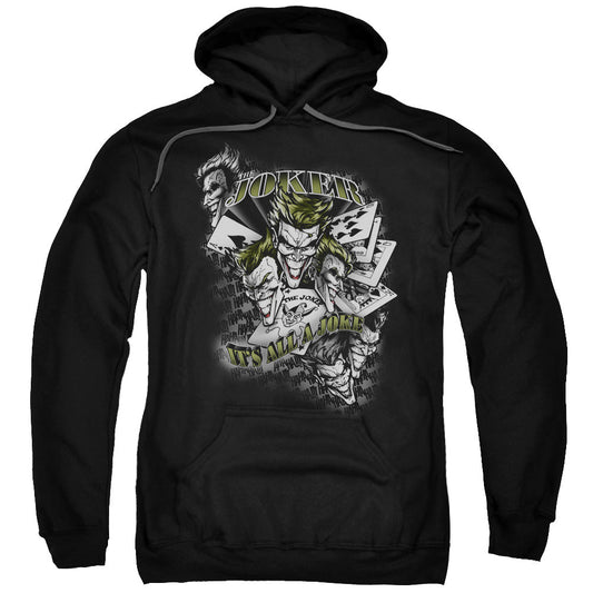 Batman Its All A Joke Mens Hoodie Black Officially Licensed