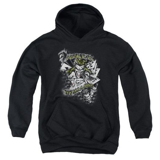 Batman Its All A Joke Kids Youth Hoodie Black Officially Licensed