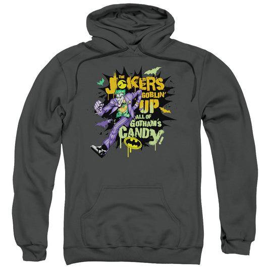 Batman Goblin Candy Mens Hoodie Charcoal Officially Licensed