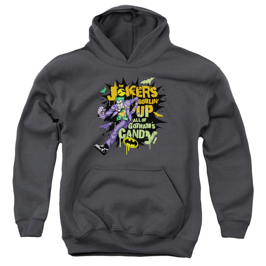 Batman Goblin Candy Kids Youth Hoodie Charcoal Officially Licensed