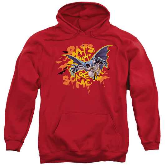 Batman Bats Don't Scare Me Mens Hoodie Red Officially Licensed