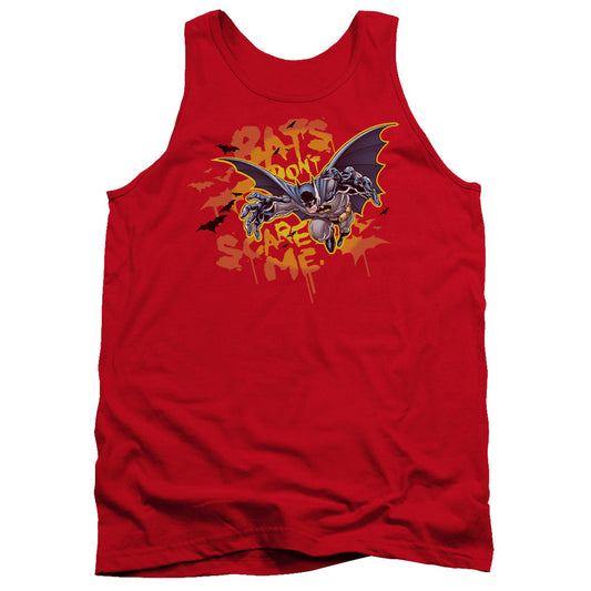 Batman Bats Dont Scare Me Mens Tank Top Shirt Red Officially Licensed