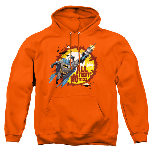 Batman All Treats Mens Hoodie Orange Officially Licensed