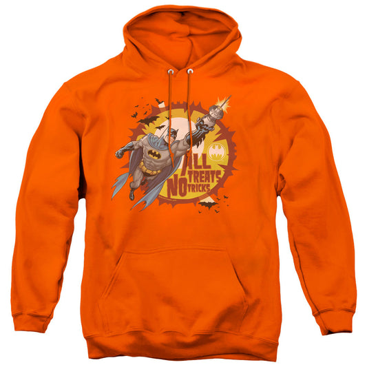 Batman All Treats Mens Hoodie Orange Officially Licensed
