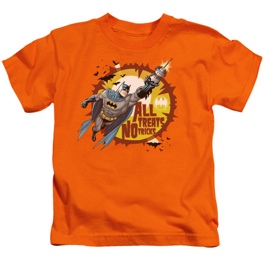Batman All Treats Juvenile Kids Youth T Shirt Orange Officially Licensed