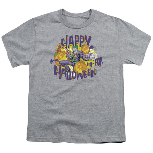 Batman Ha Ha Halloween Kids Youth T Shirt Athletic Heather Officially Licensed