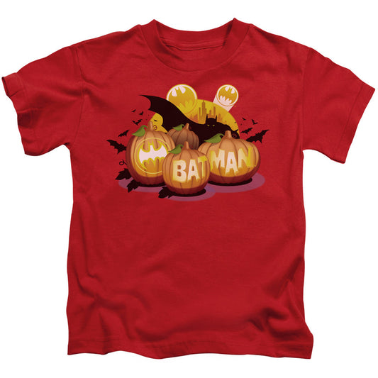 Batman Bat O Lanterns Juvenile Kids Youth T Shirt Red Officially Licensed