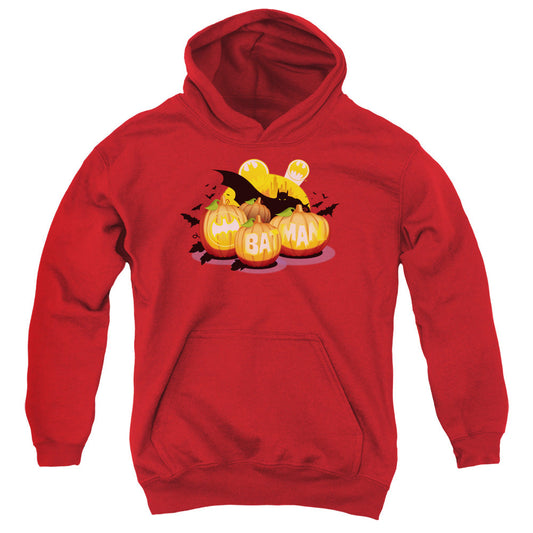 Batman Bat O Lanterns Kids Youth Hoodie Red Officially Licensed