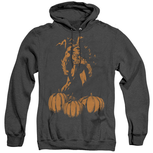 Batman A Bat Among Pumpkins Heather Mens Hoodie Black Officially Licensed