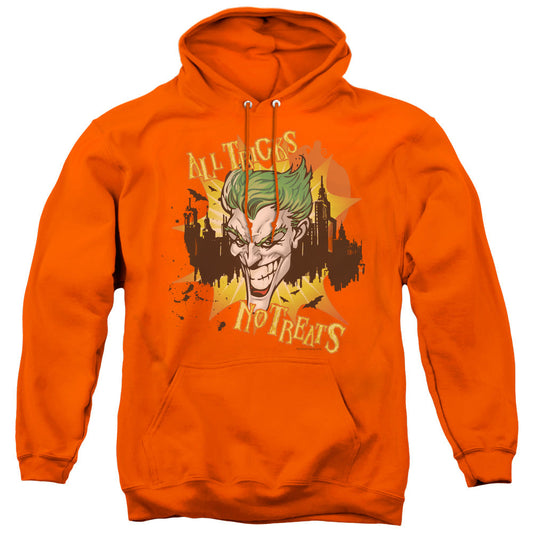 Batman All Tricks  No Treats Mens Hoodie Orange Officially Licensed